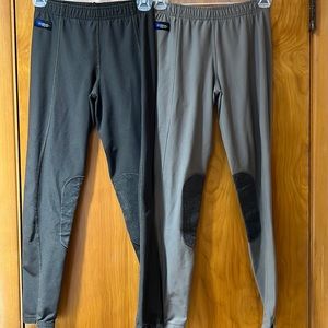 Irideon 2 ea Girls XL Horse Riding pants-khaki green & sage green